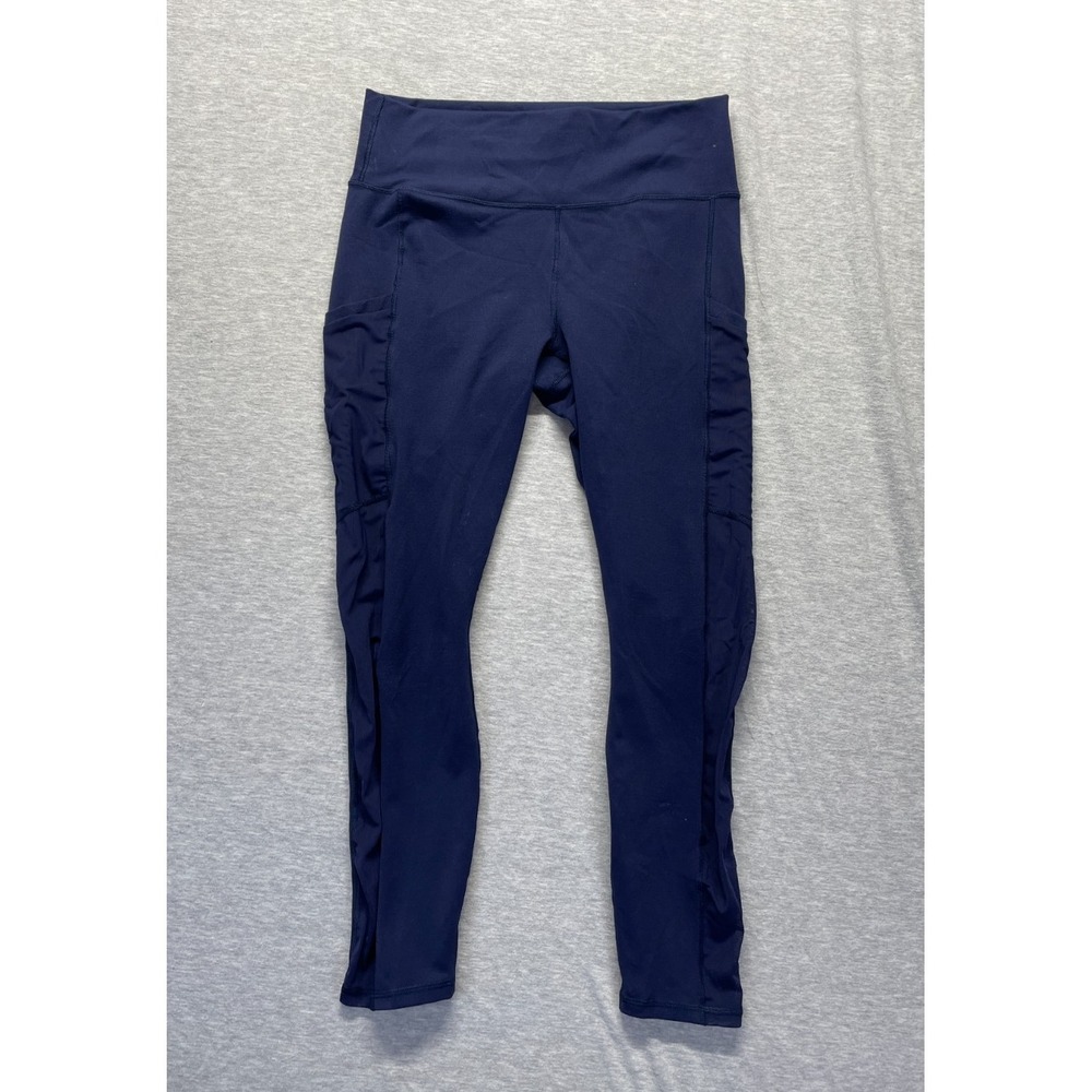 Fabletics Powerholdโ Cropped Leggings Womens 29 Navy Blue Athletic Gym Training